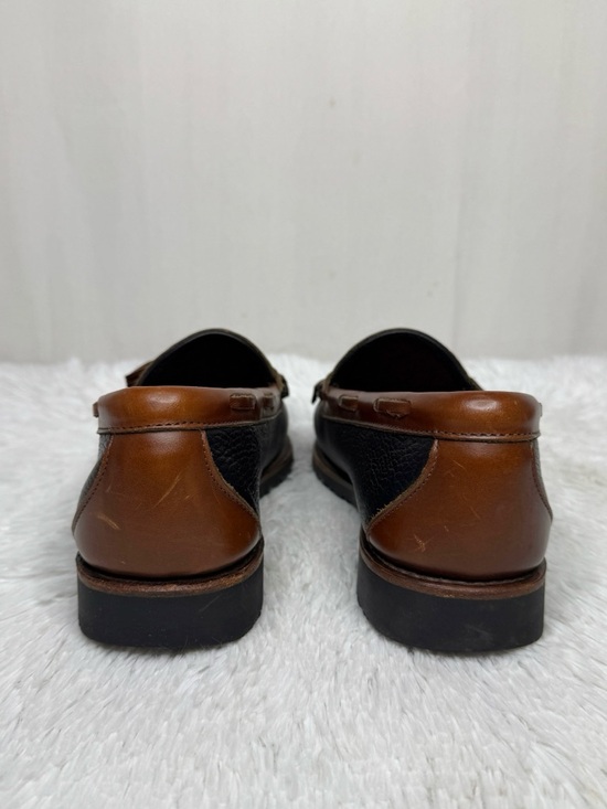 ALLEN EDMONDS / Nashua cognac brown black leather tassel slip on loafers / 10D main image 7